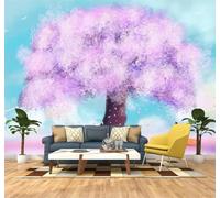 Tzxztt Fresh Beautiful Hand Drawn Watercolour Cherry Blossoms Modern 3D Wallpaper Premium Textured Silk Neutral Tones Material Ideal for Living Room Bedroom-250cm×170cm