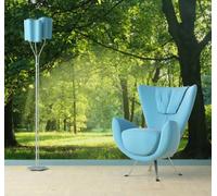 Tzxztt Fresh Minimalist Green Forest Sunlight Modern 3D Wallpaper Premium Textured Silk Neutral Tones Material Ideal for Living Room Bedroom-250cm×170cm