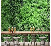 Tzxztt Fresh Unique Green Artificial Plants Green Leaves Modern 3D Wallpaper Premium Textured Silk Neutral Tones Material Ideal for Living Room Bedroom-300cm×210cm