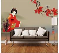 Tzxztt Hand Drawn Abstract Art Ambience Beauty Tree Modern 3D Wallpaper Premium Textured Silk Neutral Tones Material Ideal for Living Room Bedroom-400cm×280cm