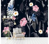 Tzxztt Hand Drawn Fresh Unique Artistic Floral and Bird Modern 3D Wallpaper Premium Textured Silk Neutral Tones Material Ideal for Living Room Bedroom-400cm×280cm
