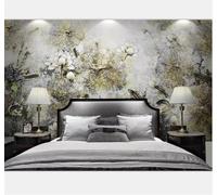 Tzxztt High End Abstract Lotus Nine Fish Art Graffiti Modern 3D Wallpaper Premium Textured Silk Neutral Tones Material Ideal for Living Room Bedroom-350cm×256cm