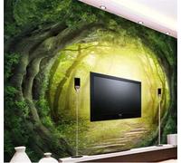 Tzxztt Luxurious Fantasy Art Tree Roots Forest Tunnel Modern 3D Wallpaper Premium Textured Silk Neutral Tones Material Ideal for Living Room Bedroom-250cm×170cm