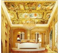 Tzxztt Luxury Gold Architecture Hand Drawn People Modern 3D Wallpaper Premium Textured Silk Neutral Tones Material Ideal for Living Room Bedroom-350cm×256cm