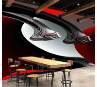 Tzxztt Minimalist Abstract Atmospheric Graffiti Pattern Colourful Modern 3D Wallpaper Premium Textured Silk Neutral Tones Material Ideal for Living Room Bedroom-250cm×170cm