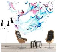 Tzxztt Minimalist Abstract Hand Drawn Art Conceptual Dance Modern 3D Wallpaper Premium Textured Silk Neutral Tones Material Ideal for Living Room Bedroom-150cm×105cm
