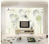 Tzxztt Minimalist Green Forest Fresh and Airy Modern 3D Wallpaper Premium Textured Silk Neutral Tones Material Ideal for Living Room Bedroom-200cm×140cm