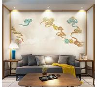 Tzxztt Minimalist Hand Drawn Auspicious Clouds Art Modern 3D Wallpaper Premium Textured Silk Neutral Tones Material Ideal for Living Room Bedroom-150cm×105cm