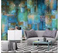 Tzxztt Minimalist Industrial Club Sheet Metal Metal Modern 3D Wallpaper Premium Textured Silk Neutral Tones Material Ideal for Living Room Bedroom-300cm×210cm