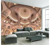 Tzxztt Minimalist Unique Art Palace Architecture Dome Modern 3D Wallpaper Premium Textured Silk Neutral Tones Material Ideal for Living Room Bedroom-430cm×300cm