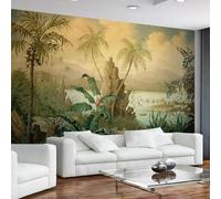 Tzxztt Mountains Rivers Plants Architecture Landscapes Modern 3D Wallpaper Premium Textured Silk Neutral Tones Material Ideal for Living Room Bedroom-350cm×256cm