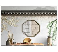 Tzxztt Retro Architecture Flowers Butterflies Green Leaves Modern 3D Wallpaper Premium Textured Silk Neutral Tones Material Ideal for Living Room Bedroom-250cm×170cm