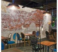 Tzxztt Retro Concrete Wall Red Brick Wall Industrial Style Modern 3D Wallpaper Premium Textured Silk Neutral Tones Material Ideal for Living Room Bedroom-250cm×170cm