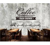 Tzxztt Retro Grey Concrete Wall Coffee Creative Modern 3D Wallpaper Premium Textured Silk Neutral Tones Material Ideal for Living Room Bedroom-150cm×105cm