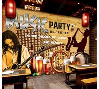 Tzxztt Retro People Beer Abstract Architecture Modern 3D Wallpaper Premium Textured Silk Neutral Tones Material Ideal for Living Room Bedroom-400cm×280cm