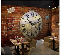 Tzxztt Retro Red Brick Wall Creative Urban Architecture Modern 3D Wallpaper Premium Textured Silk Neutral Tones Material Ideal for Living Room Bedroom-430cm×300cm