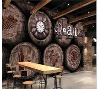 Tzxztt Retro Three Dimensional Nostalgic Wooden Barrel Distinctive Modern 3D Wallpaper Premium Textured Silk Neutral Tones Material Ideal for Living Room Bedroom-250cm×170cm