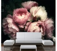 Tzxztt Romantic Vintage Beautiful Pink Rose Modern 3D Wallpaper Premium Textured Silk Neutral Tones Material Ideal for Living Room Bedroom-430cm×300cm