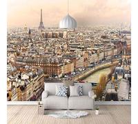 Tzxztt Three Dimensiona Creative City Architecture River Modern 3D Wallpaper Premium Textured Silk Neutral Tones Material Ideal for Living Room Bedroom-430cm×300cm