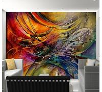 Tzxztt Three Dimensional Colourful Lines Abstract Art Modern 3D Wallpaper Premium Textured Silk Neutral Tones Material Ideal for Living Room Bedroom-150cm×105cm
