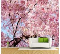 Tzxztt Three Dimensional Cosy Beautiful Romantic Cherry Blossoms Modern 3D Wallpaper Premium Textured Silk Neutral Tones Material Ideal for Living Room Bedroom-150cm×105cm