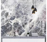 Tzxztt Three Dimensional Distinctive Artistic Black Marble Pattern Modern 3D Wallpaper Premium Textured Silk Neutral Tones Material Ideal for Living Room Bedroom-400cm×280cm