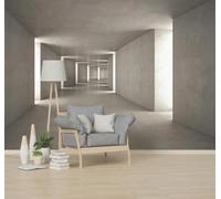 Tzxztt Three Dimensional Minimalist Architecture Corridor Spatial Extension Modern 3D Wallpaper Premium Textured Silk Neutral Tones Material Ideal for Living Room Bedroom-200cm×140cm
