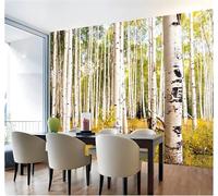 Tzxztt Three Dimensional Minimalist Fresh Artistic Autumn Woodland Modern 3D Wallpaper Premium Textured Silk Neutral Tones Material Ideal for Living Room Bedroom-150cm×105cm