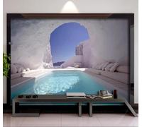 Tzxztt Three Dimensional Sky Creativity Cave Spatial Extension Modern 3D Wallpaper Premium Textured Silk Neutral Tones Material Ideal for Living Room Bedroom-150cm×105cm