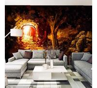 Tzxztt Three Dimensional Trees Arches Paths Spatial Extension Modern 3D Wallpaper Premium Textured Silk Neutral Tones Material Ideal for Living Room Bedroom-200cm×140cm