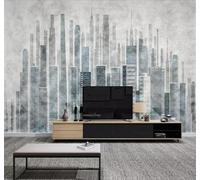 Tzxztt Unique Artistic Geometric Urban Architectural Minimalist Modern 3D Wallpaper Premium Textured Silk Neutral Tones Material Ideal for Living Room Bedroom-400cm×280cm
