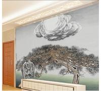 Tzxztt Unique Hand Drawn Vintage Art Dead Tree White Clouds Modern 3D Wallpaper Premium Textured Silk Neutral Tones Material Ideal for Living Room Bedroom-150cm×105cm