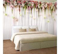 Tzxztt Warmth Beauty Colourful Floral Silk Curtains Modern 3D Wallpaper Premium Textured Silk Neutral Tones Material Ideal for Living Room Bedroom-150cm×105cm