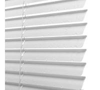 TZYYAO Aluminium Venetian Blinds 60cm 80cm 105cm 115cm 120cm 125cm Width,Metal Venetian Blinds for Windows,Blackout Horizontal Window Shades,Room Darkening Privacy Shutter,White,WxH-50x100cm/20x39in