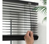 TZYYAO Aluminum Venetian Blinds 45cm,60cm,75cm,90cm,105cm,120cm,135cm,150cm,Blackout Horizontal Blinds,Black Aluminum Metal Window Shades,Anti-UV Waterproof Light Adjustment,WxH-105x130cm/41x51in