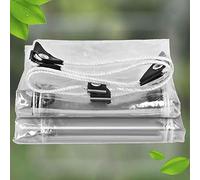 TZYYAO Clear Tarp with Eyelets,2 * 2.5m,Heavy duty reinforced tarpaulin,High-density tear-resistant tarpaulin,For greenhouse pet shed roofs,customisable,Clear-2.4×2.5m/7.9 * 8.2ft