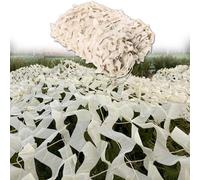 TZYYAO Reinforced Camouflage Net, Military Camo Netting, UV Resistant Net, 1/2/3/4/5/6/7/8/9/10m Camouflage Hunting Net, For Gardens, Greenhouses, Courtyards,Beige-6x11m/19.7x36.1ft
