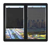 TZYYAO Retractable Blackout roller Shade,Window roller blind with Suction Cups,portable window shade,No Drilling,Sun Protection Curtain,for Car,Indoor,Black-50×125cm(19.7 * 49.2in)