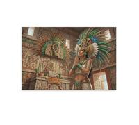TZZKLAMNYO Mayan Priests' Prayers Canvas Prints Unframed Modern HD Wall Art Artwork Poster Decor for Home, Bedroom, Living Room, Office Decorations, Gift 20x30inch(50x75cm)