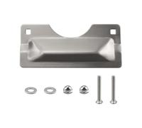 U 9496 3'' x 7'' Latch Guard Plate Cover, Stainless Steel Door Security Strike Plate, Easy to Install, Protect Against Forced Entry (Silver) (1 Pack)