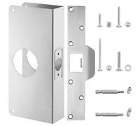 U 9551 Stainless Steel Lock and Door Reinforcement Plate fits 1-3/4"Thick Doors and Includes The U 9476 Security Latch Strike (1-1/4 "x 7-7/8").