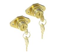 U 9947 Drawer and Cabinet Lock and Key Set - 7/8 Inch Diecast File Cabinet & Desk Drawer Lock Replacement - Yale Keyway (Pack of 2)