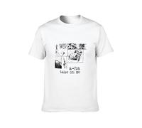 U-BASIC A-ha Classic 80s Music Video Take on Me Retro T-Shirt White M