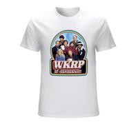 U-BASIC WKRP in Cincinnati 70S 80S Tv Show Men's Black Tshirt Size S to 3XL T-Shirt White L