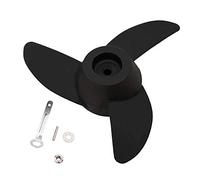 U-BCOO propellers Electric outboard Motor Prop for 55lb, 62lb, 86lb Trolling Motors mount Accessories/boat,3-blades (black)