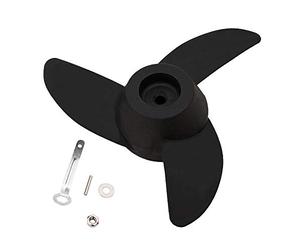 U-BCOO propellers Electric outboard Motor Prop for 55lb, 62lb, 86lb Trolling Motors mount Accessories /boat,3-blades (black)