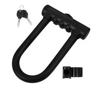 U Bike Lock Black Silicone Iron Dual-Opening Anti-Cut Security Lock