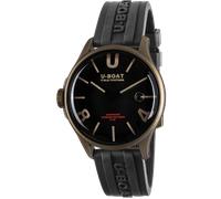 U-Boat Darkmoon 40 Black Brown Curve Vintage Watch UB-1074