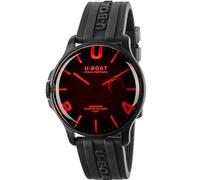 U-BOAT Mens Darkmoon 44mm Red Glass & Black Case Watch 8466/B