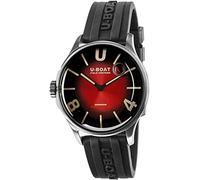 U-Boat Darkmoon 9500 Mens Analogue Swiss Quartz Watch with Rubber Bracelet 9500